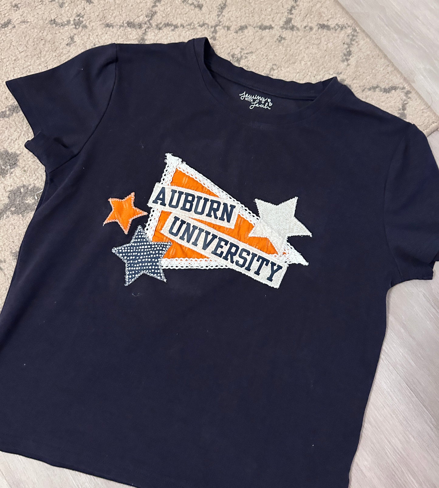 Custom College Patchwork Tee (Ships August/September)
