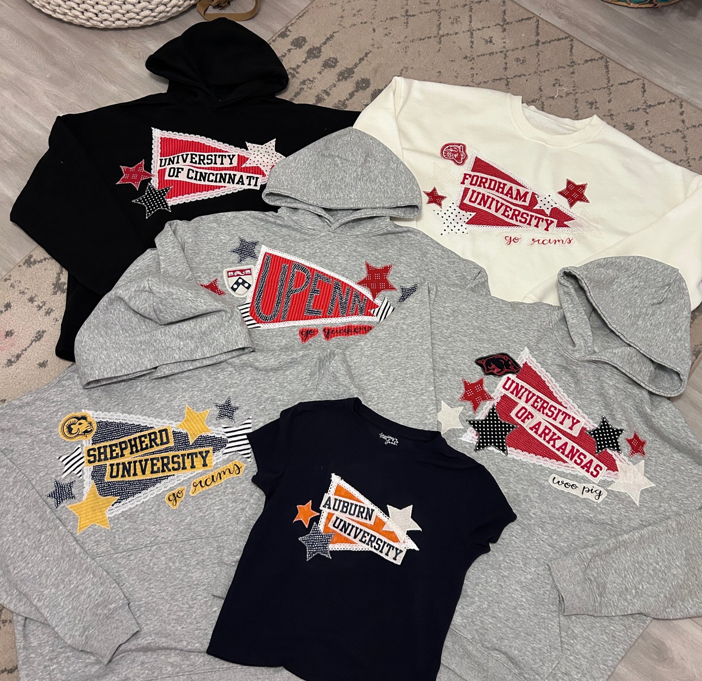 Custom College Patchwork Hoodie (Ships August/September)