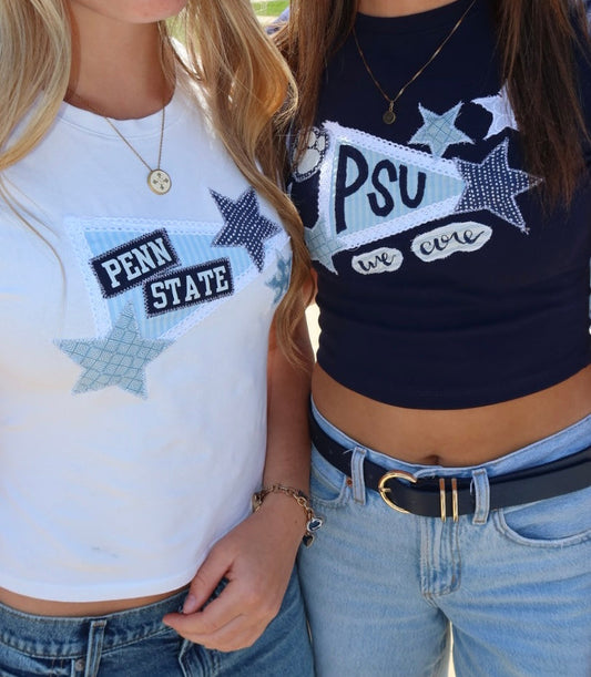 Custom College Patchwork Tee (Ships August/September)