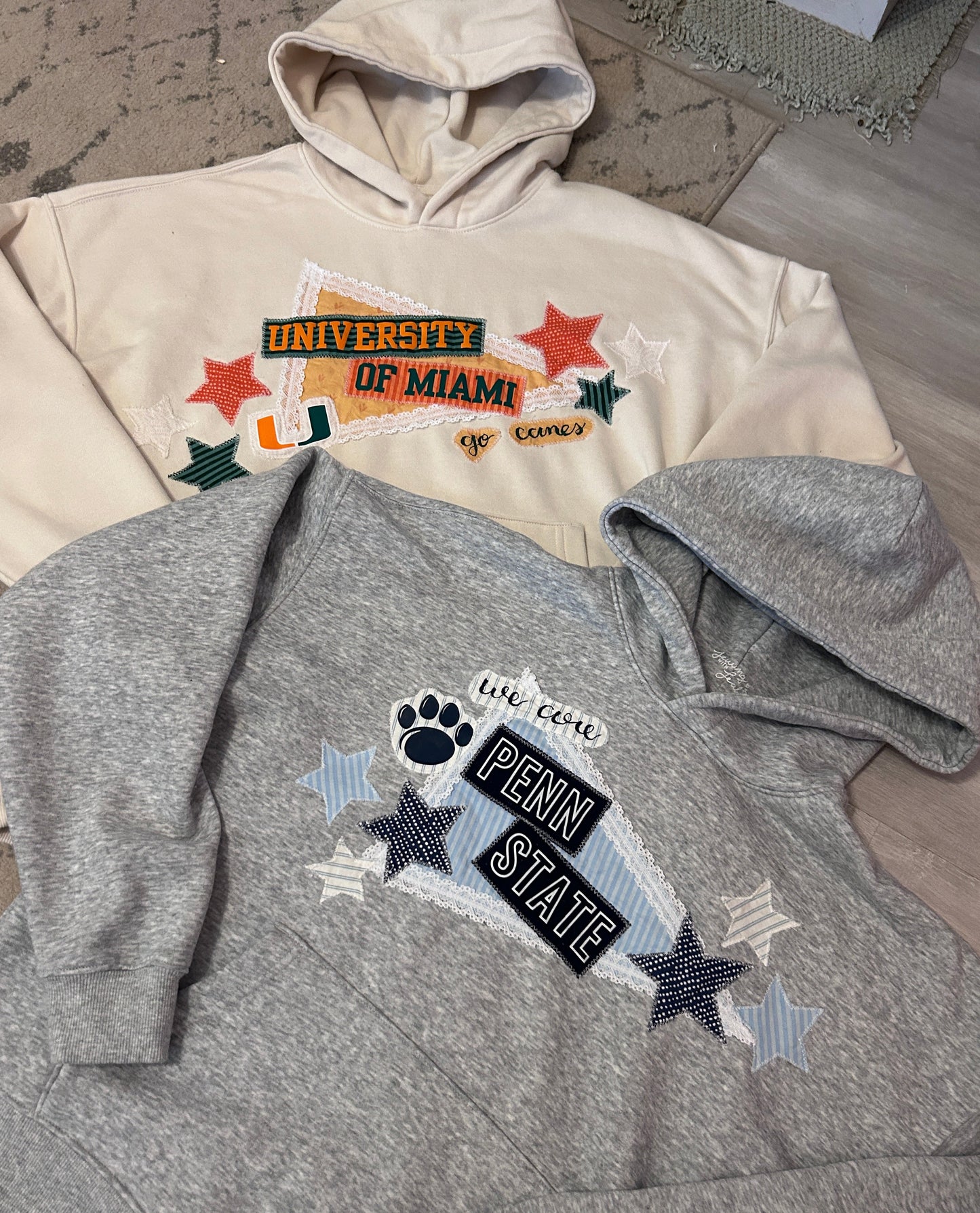 Custom College Patchwork Hoodie (Ships August/September)